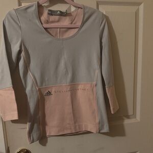 Adidas Stella McCartney Gray and Pink Active Top